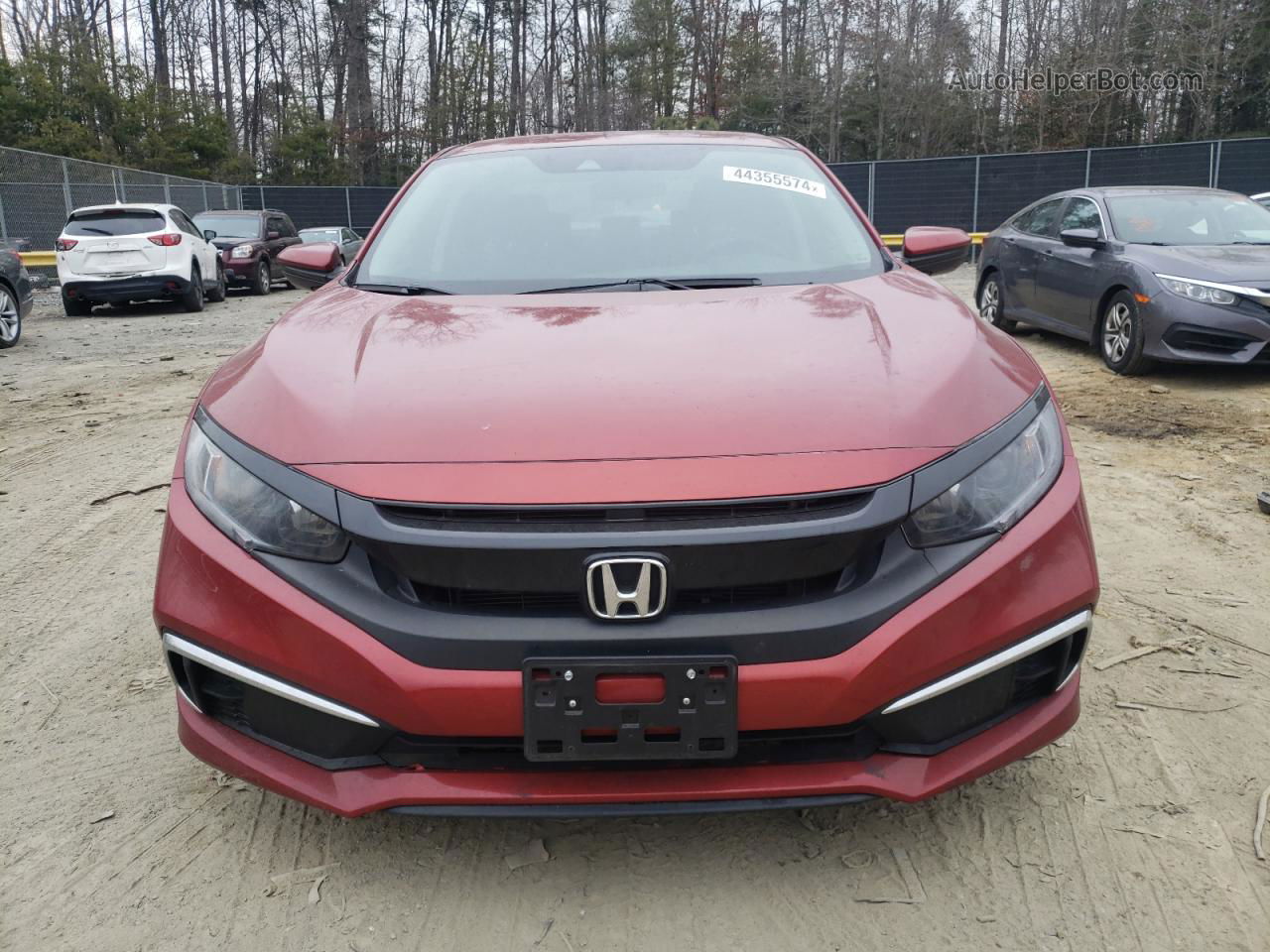 2019 Honda Civic Lx Бордовый vin: 2HGFC2F60KH527383