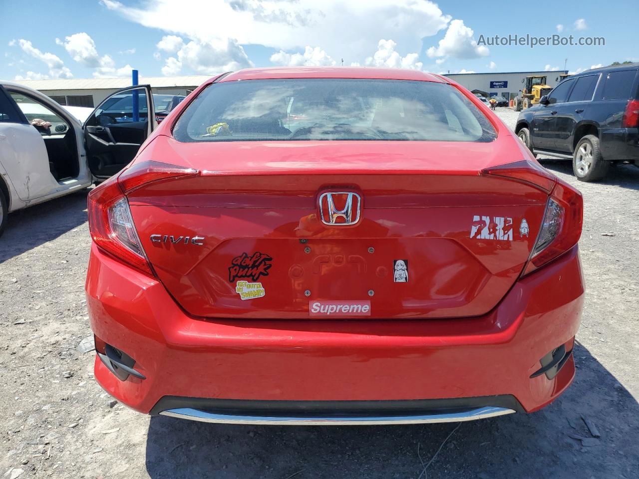 2019 Honda Civic Lx Red vin: 2HGFC2F60KH527819