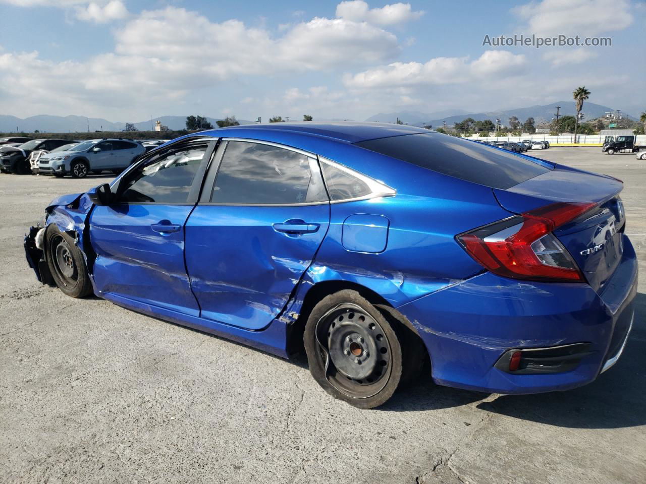 2019 Honda Civic Lx Синий vin: 2HGFC2F60KH531580