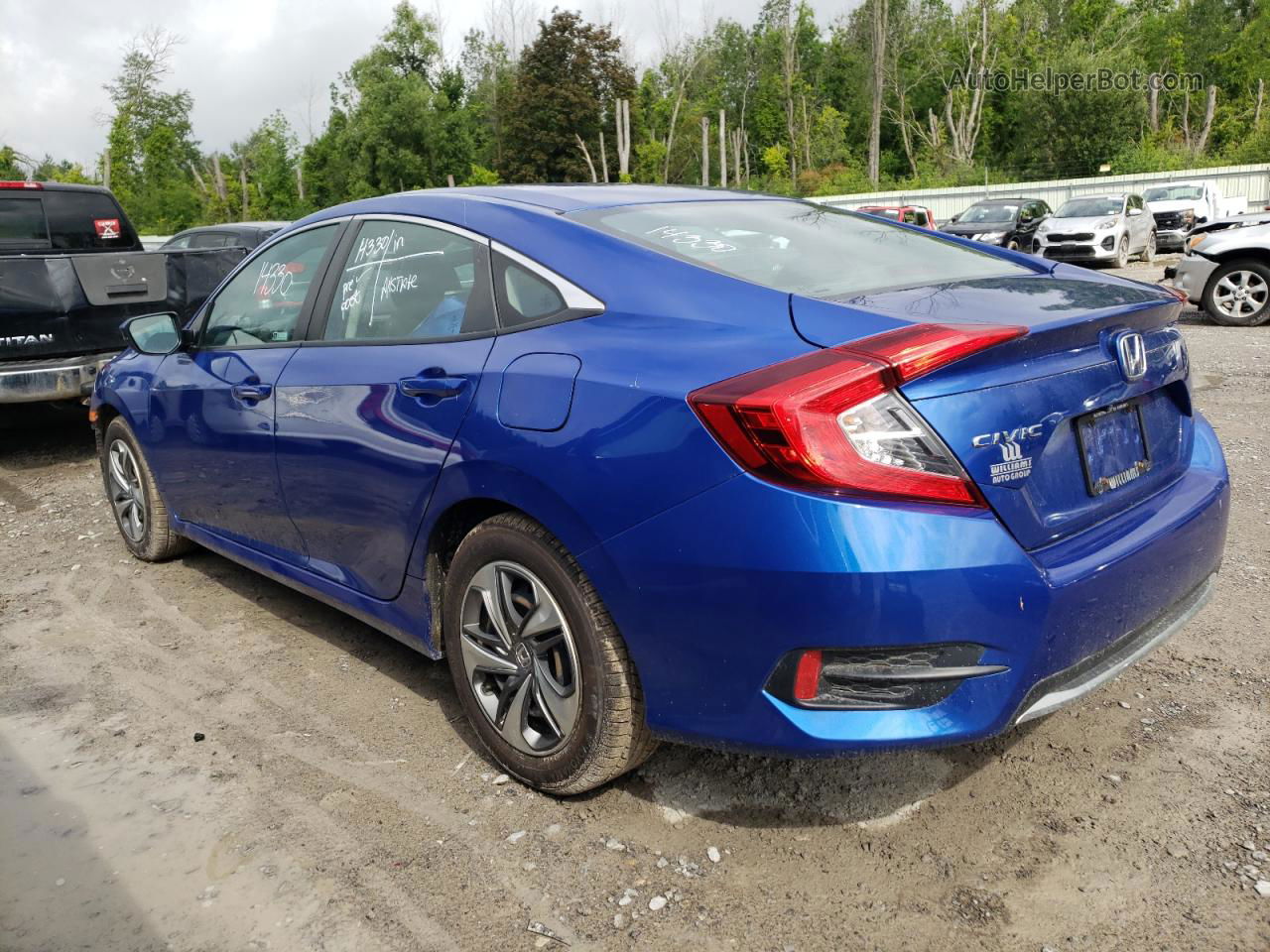 2019 Honda Civic Lx Blue vin: 2HGFC2F60KH542384