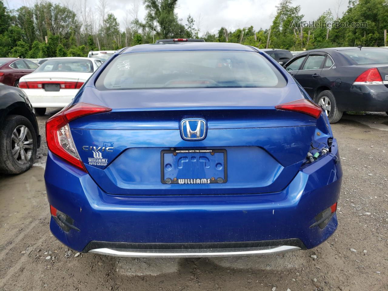 2019 Honda Civic Lx Blue vin: 2HGFC2F60KH542384