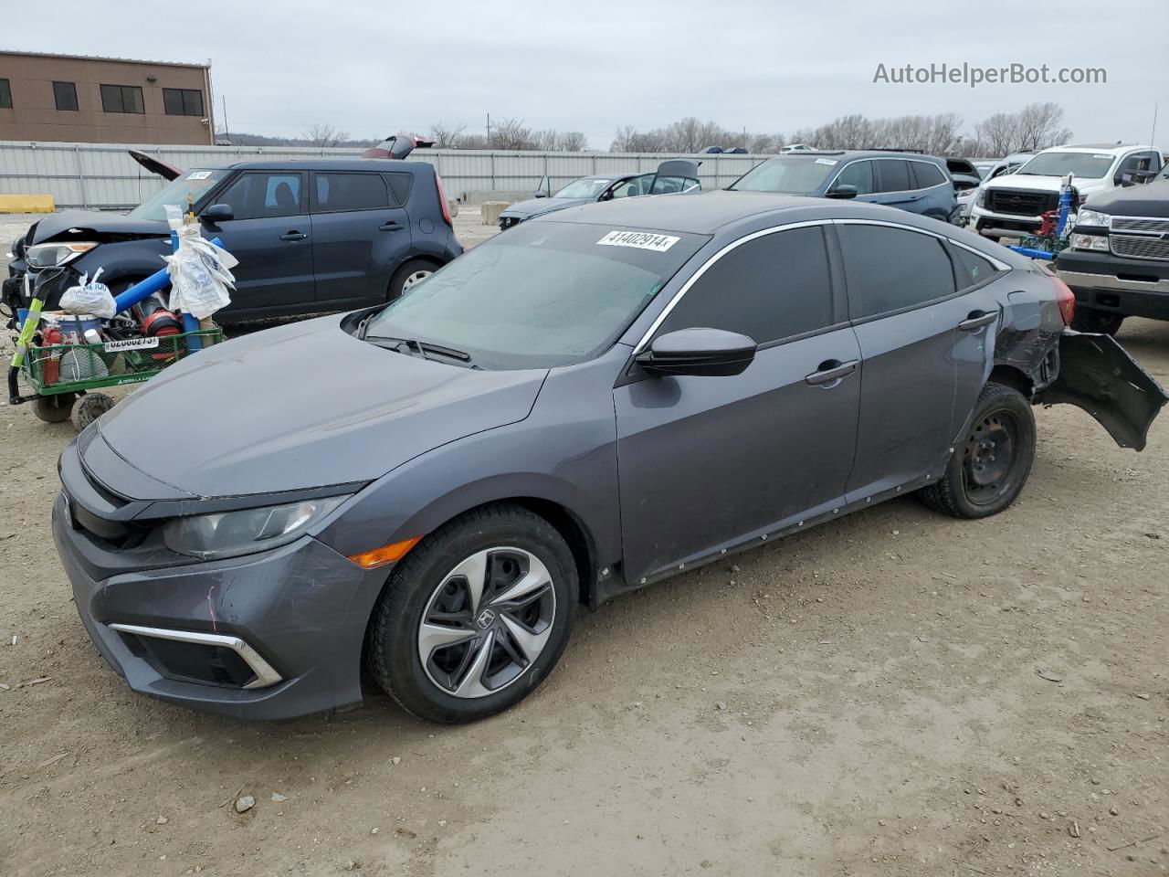 2020 Honda Civic Lx Gray vin: 2HGFC2F60LH568002