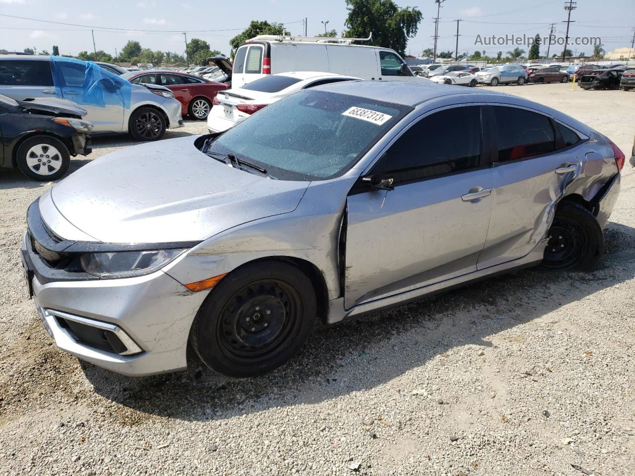 2020 Honda Civic Lx Silver vin: 2HGFC2F60LH581400