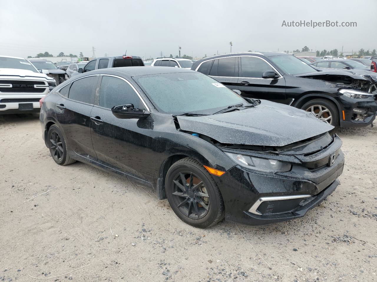 2020 Honda Civic Lx Черный vin: 2HGFC2F60LH601550