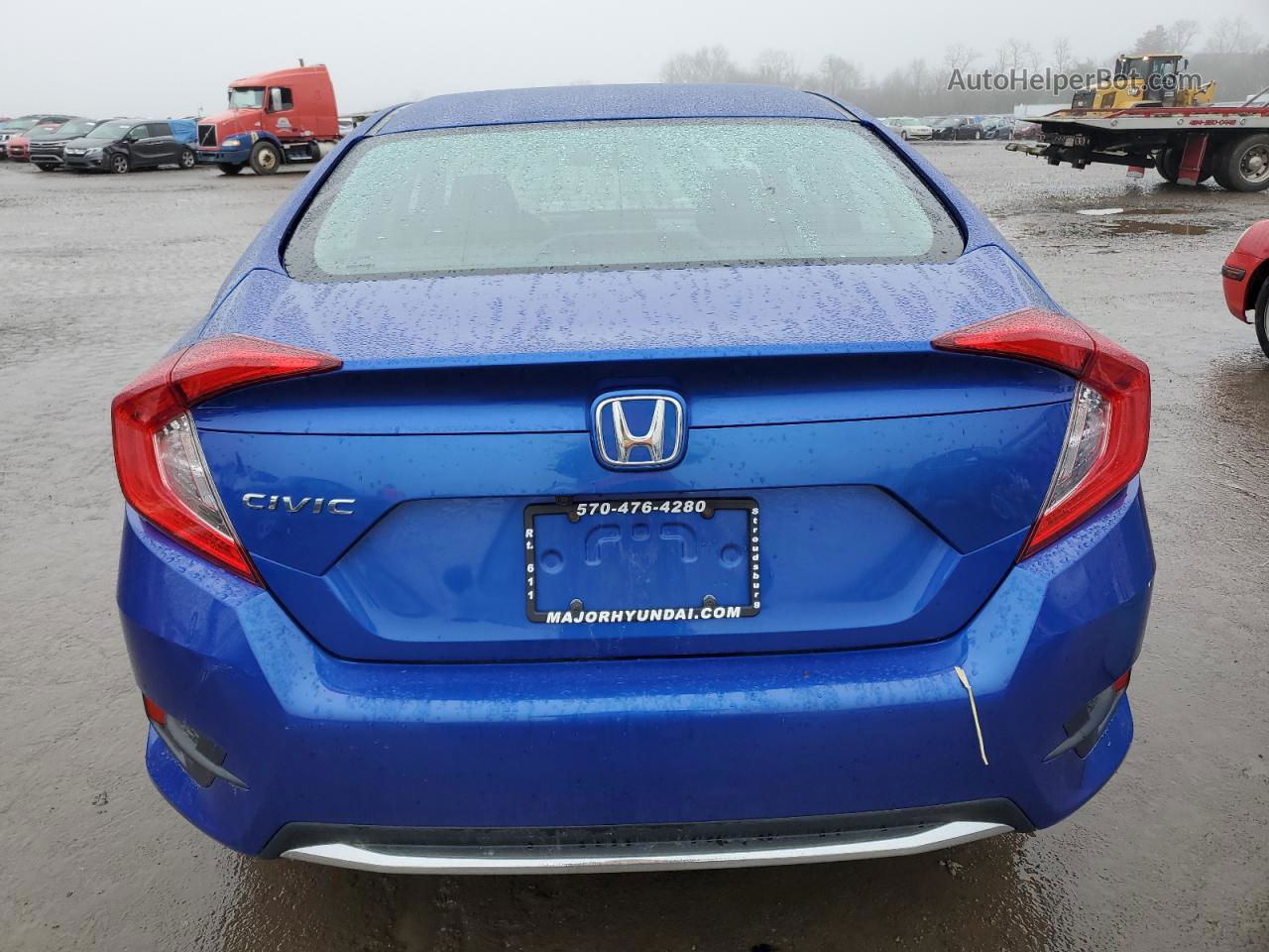 2019 Honda Civic Lx Blue vin: 2HGFC2F61KH511502