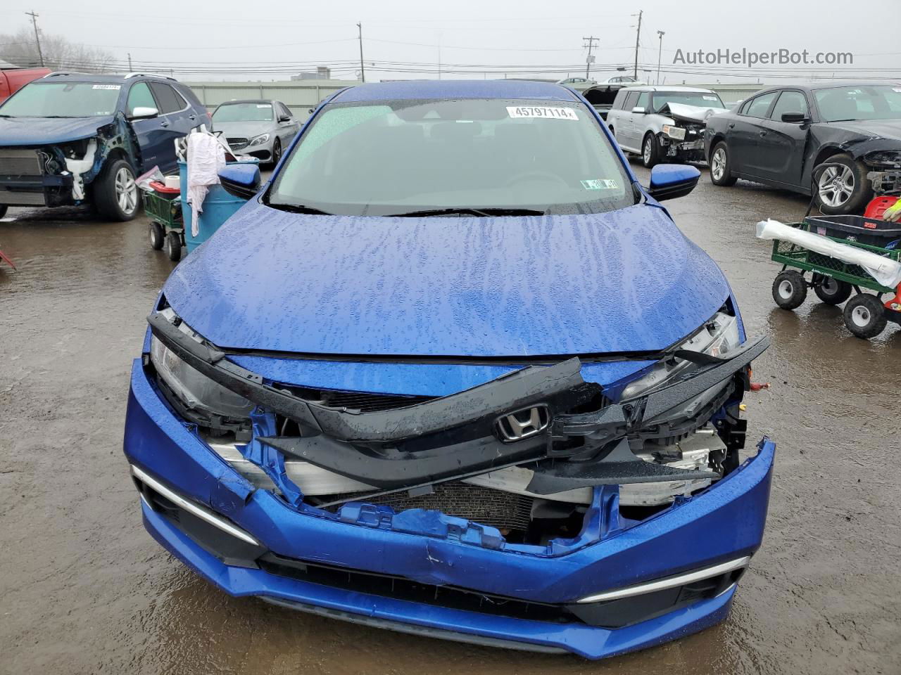 2019 Honda Civic Lx Blue vin: 2HGFC2F61KH511502