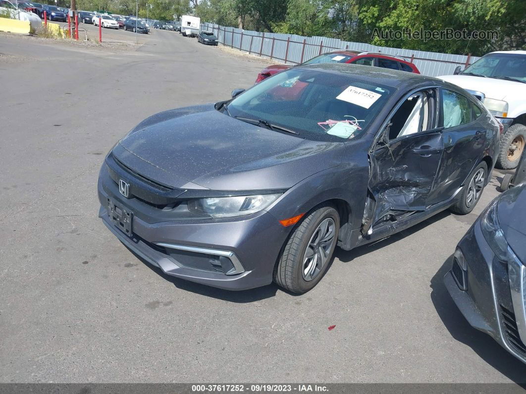 2019 Honda Civic Lx Gray vin: 2HGFC2F61KH528090