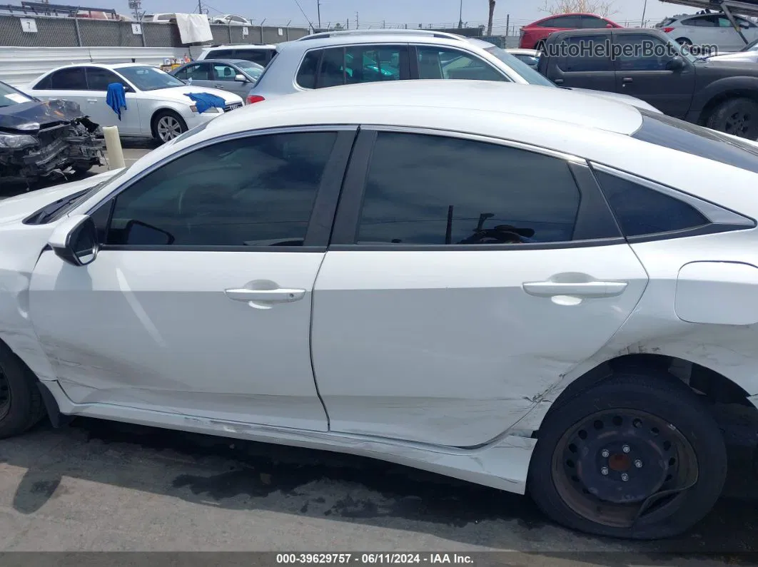 2019 Honda Civic Lx White vin: 2HGFC2F61KH568606