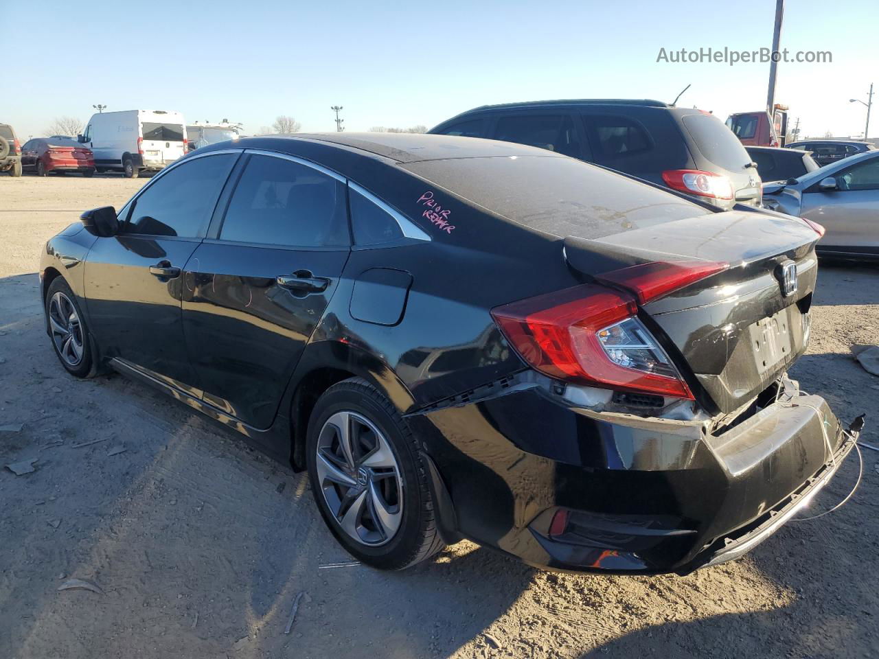 2019 Honda Civic Lx Black vin: 2HGFC2F61KH595272