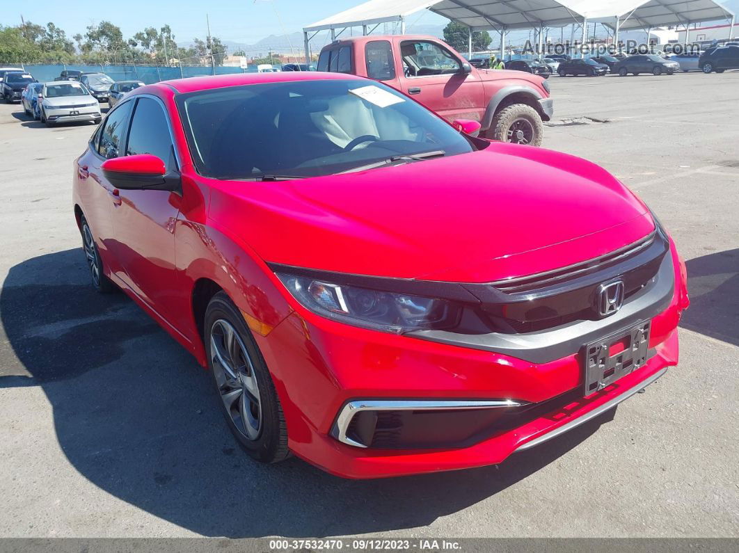 2020 Honda Civic Sedan Lx Red vin: 2HGFC2F61LH552195