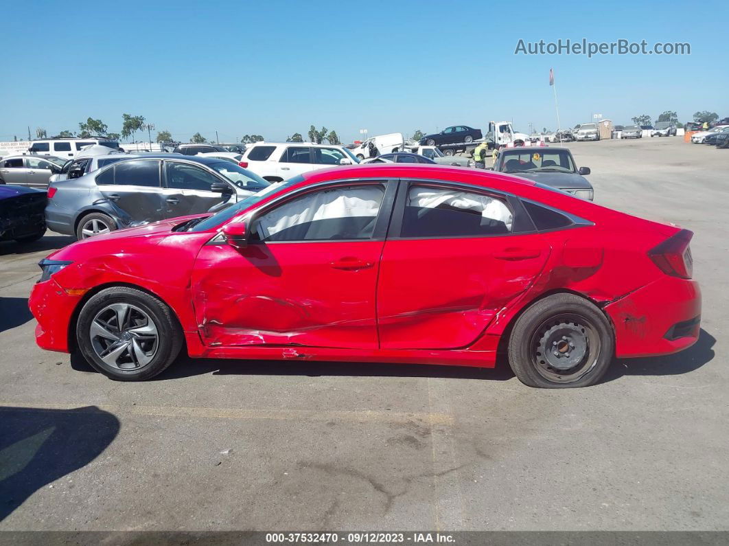 2020 Honda Civic Sedan Lx Red vin: 2HGFC2F61LH552195