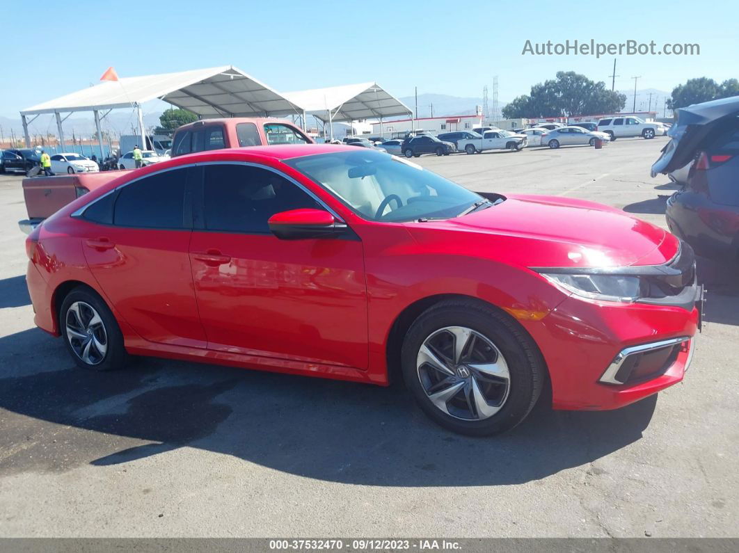 2020 Honda Civic Sedan Lx Red vin: 2HGFC2F61LH552195