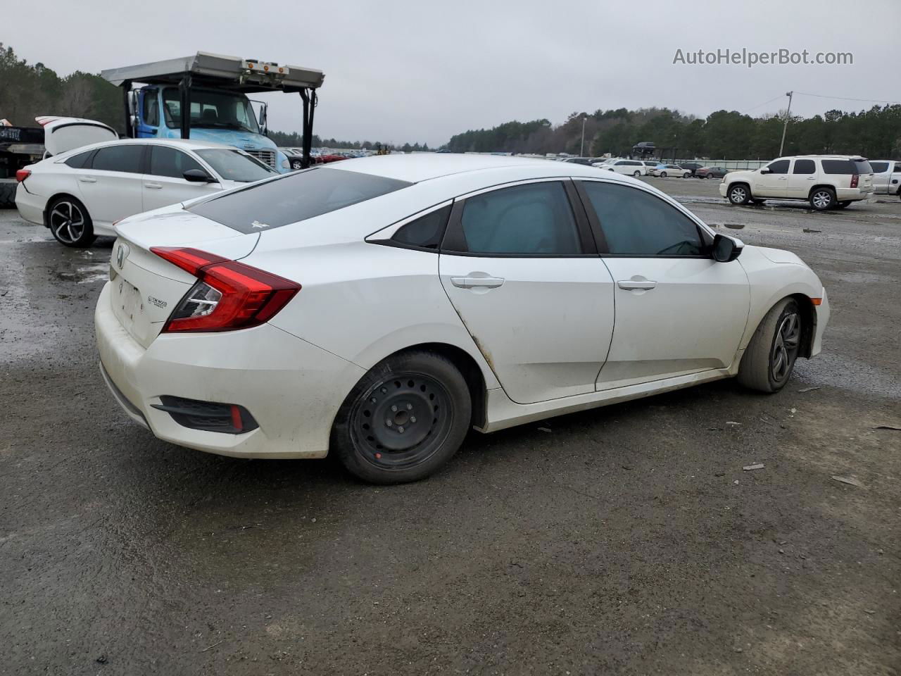 2020 Honda Civic Lx White vin: 2HGFC2F61LH565545