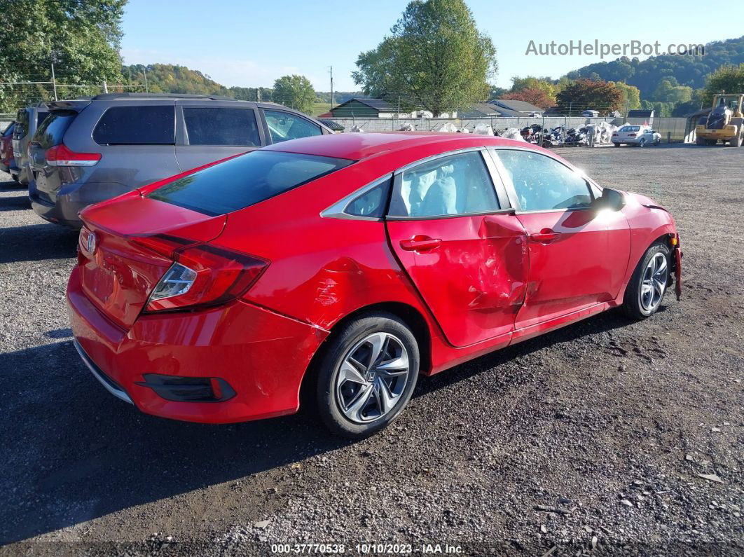 2020 Honda Civic Sedan Lx Red vin: 2HGFC2F61LH567635