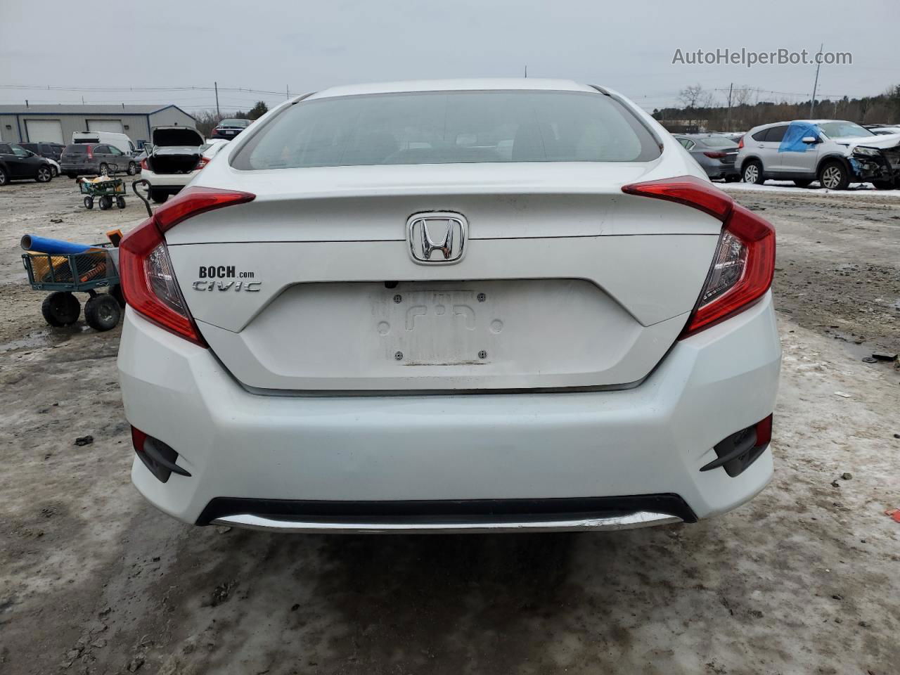 2019 Honda Civic Lx White vin: 2HGFC2F62KH537543