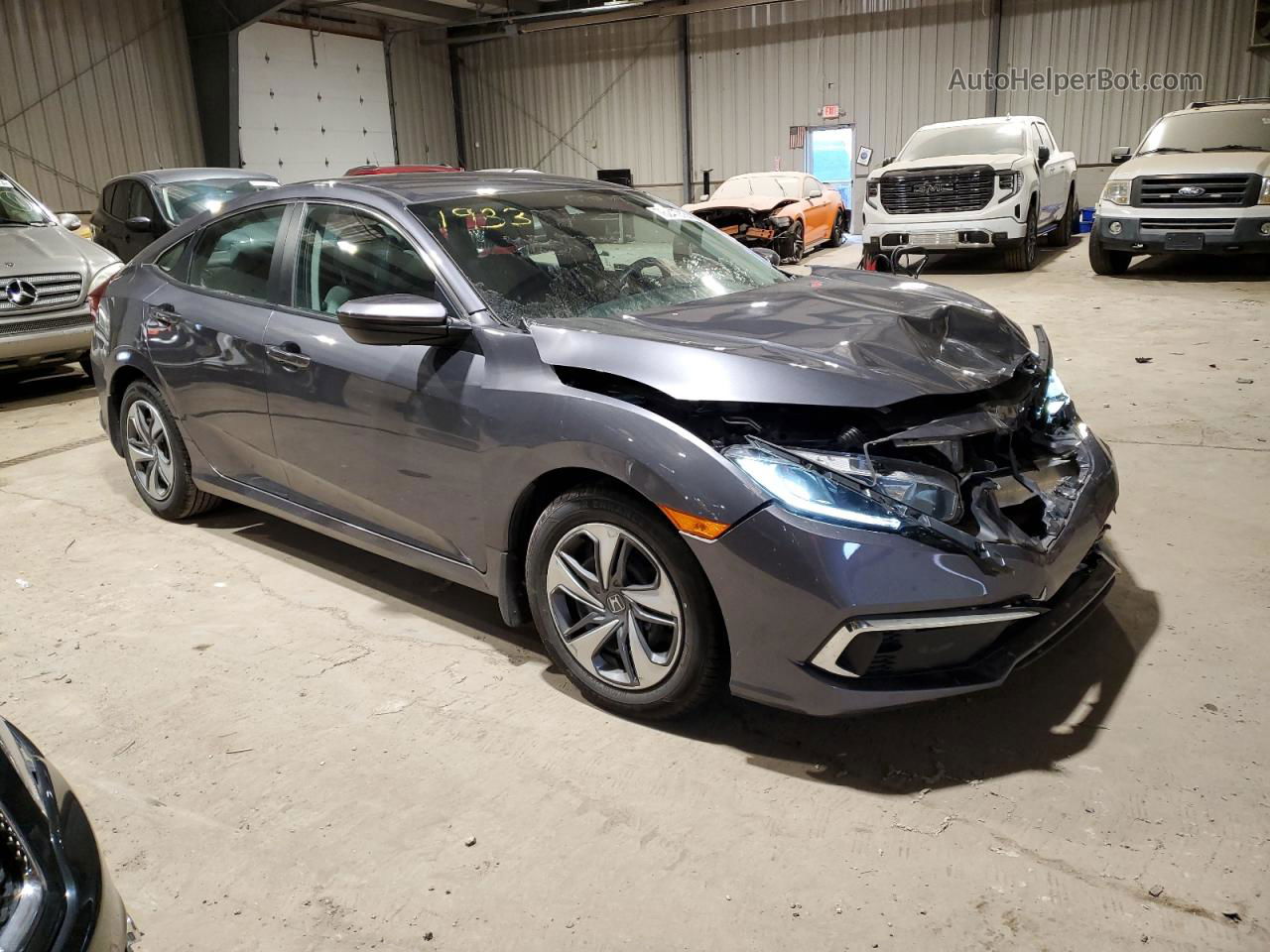 2019 Honda Civic Lx Серый vin: 2HGFC2F62KH541933