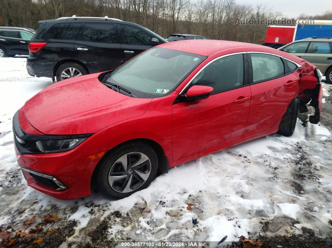 2020 Honda Civic Lx Red vin: 2HGFC2F62LH506570