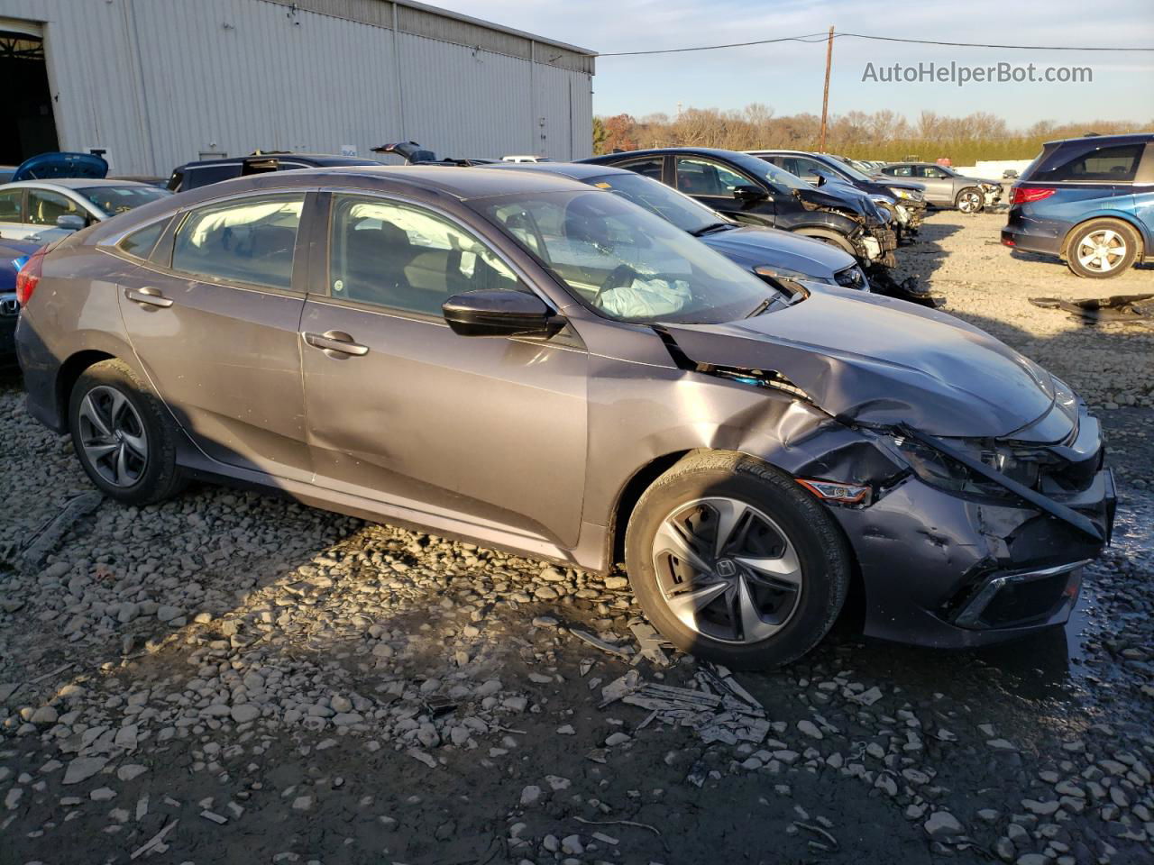 2020 Honda Civic Lx Gray vin: 2HGFC2F62LH525331