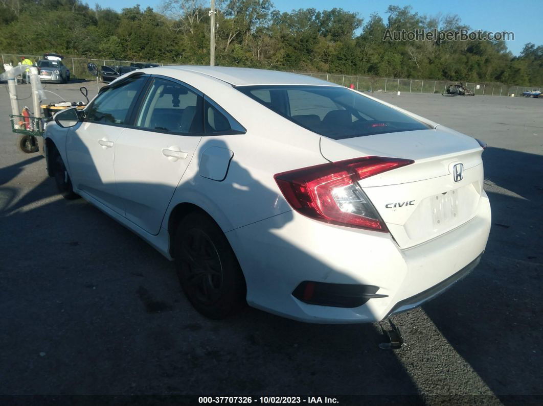 2019 Honda Civic Lx White vin: 2HGFC2F63KH528284