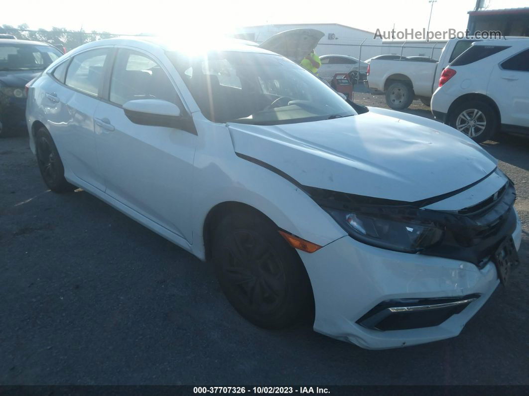 2019 Honda Civic Lx White vin: 2HGFC2F63KH528284