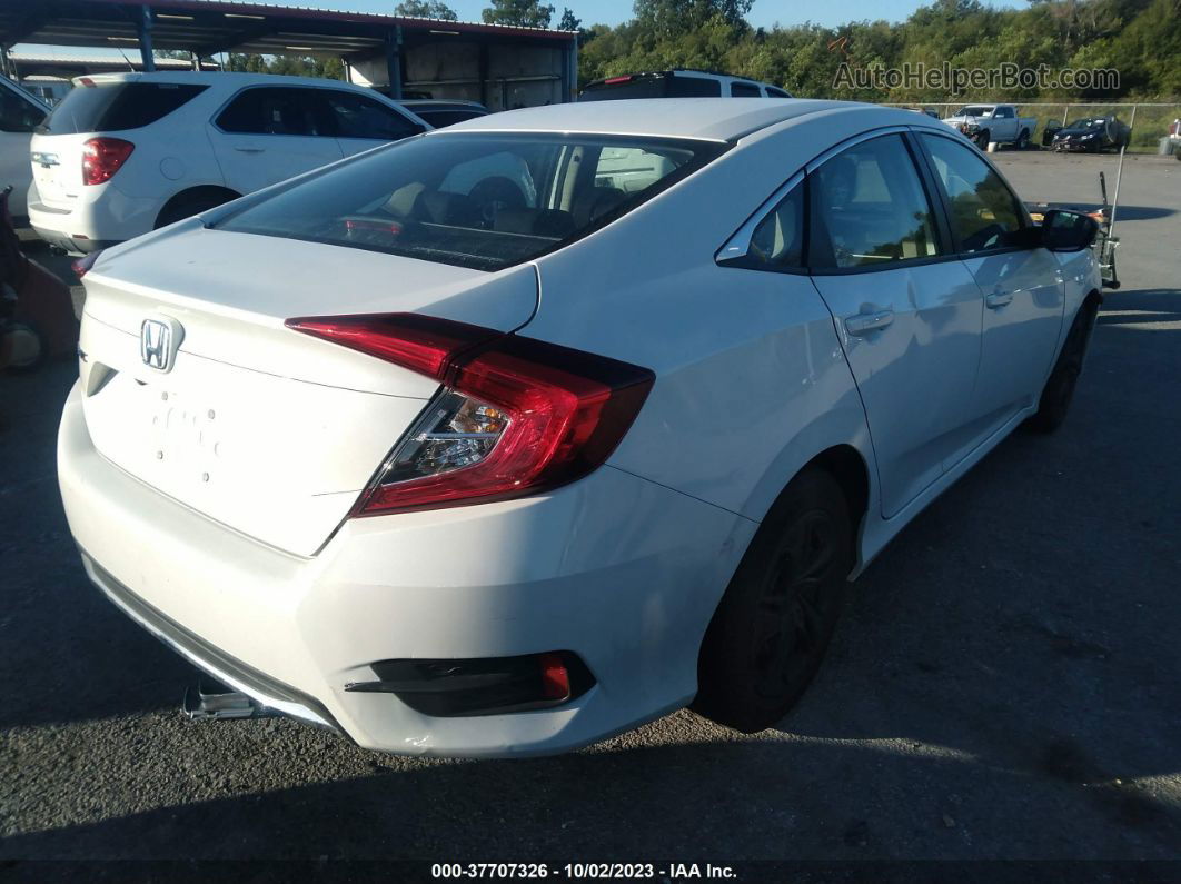 2019 Honda Civic Lx White vin: 2HGFC2F63KH528284