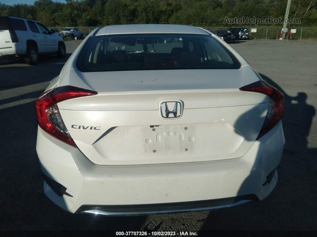 2019 Honda Civic Lx White vin: 2HGFC2F63KH528284