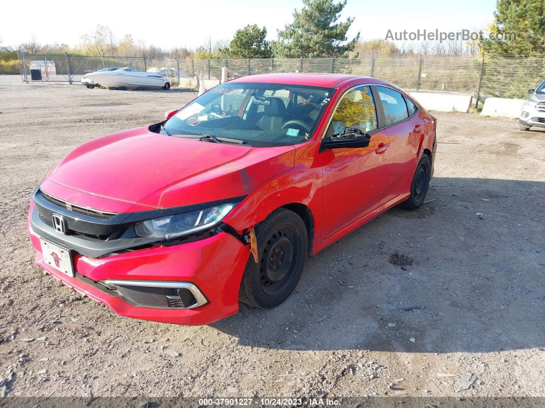 2019 Honda Civic Lx Красный vin: 2HGFC2F63KH550687