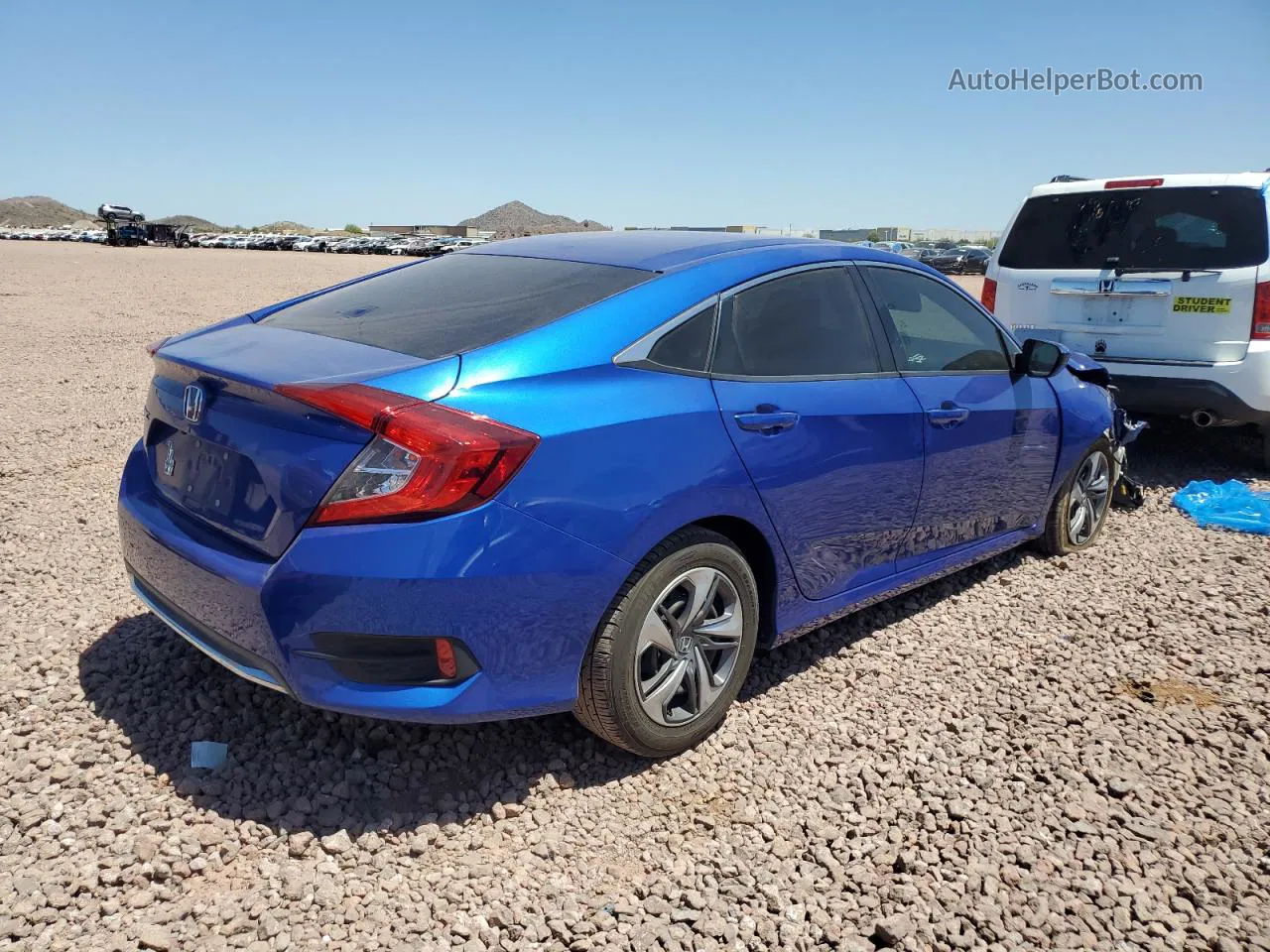 2019 Honda Civic Lx Blue vin: 2HGFC2F63KH562614