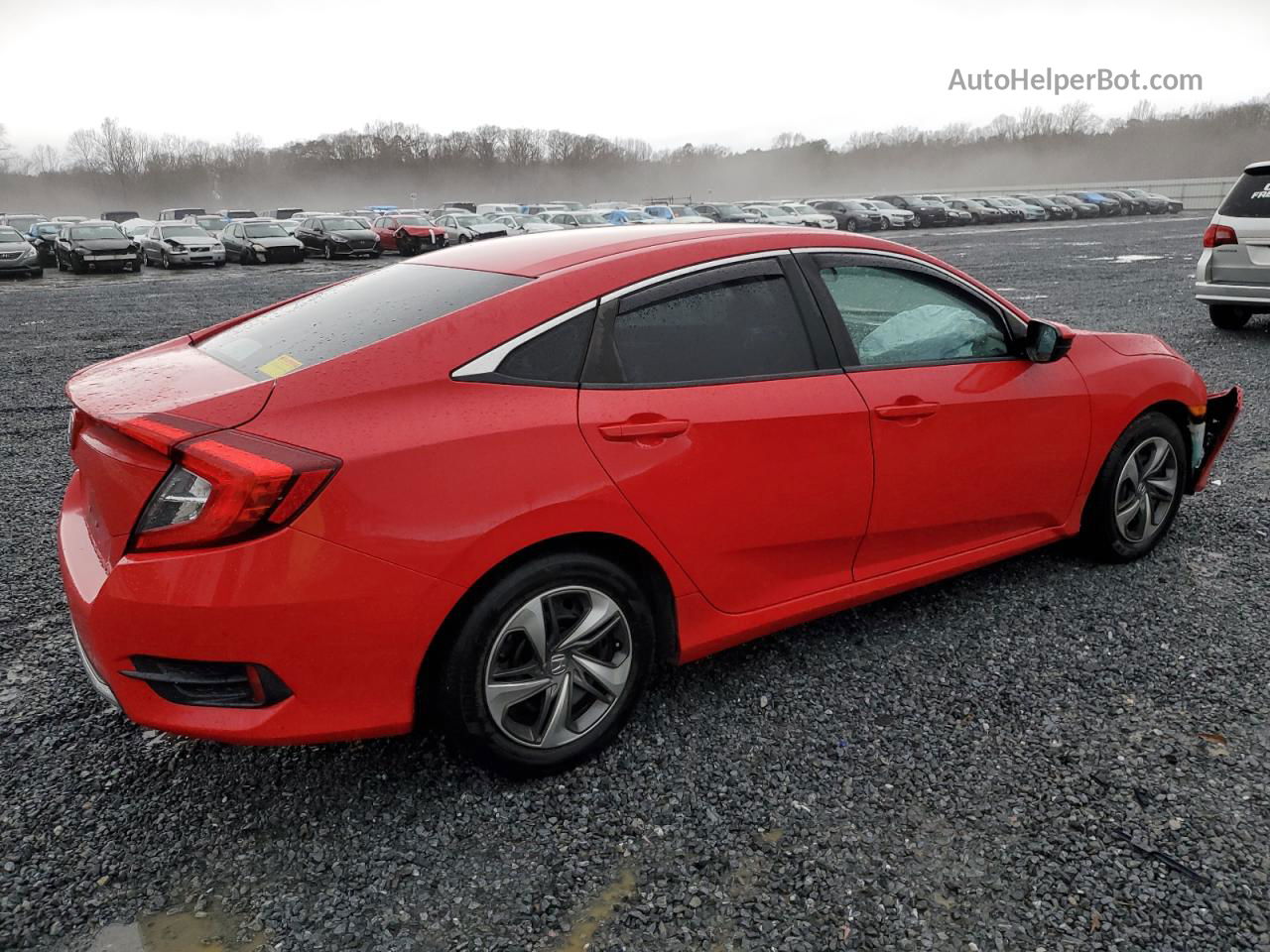 2019 Honda Civic Lx Red vin: 2HGFC2F63KH578179