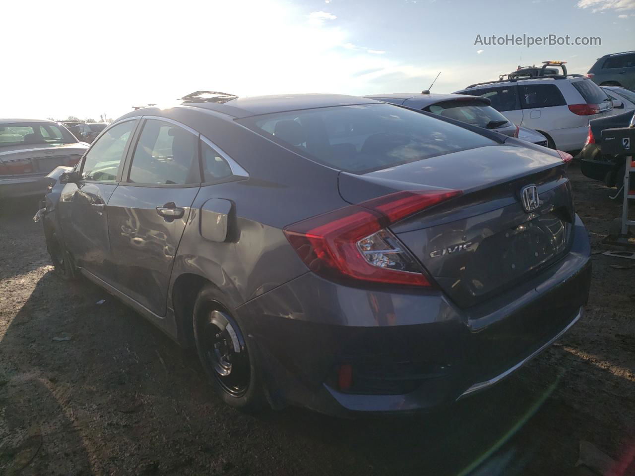 2019 Honda Civic Lx Gray vin: 2HGFC2F63KH589148