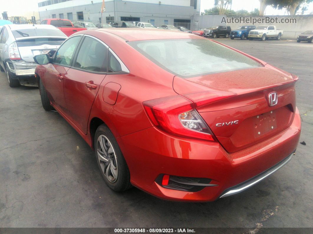 2020 Honda Civic Sedan Lx Red vin: 2HGFC2F63LH550948