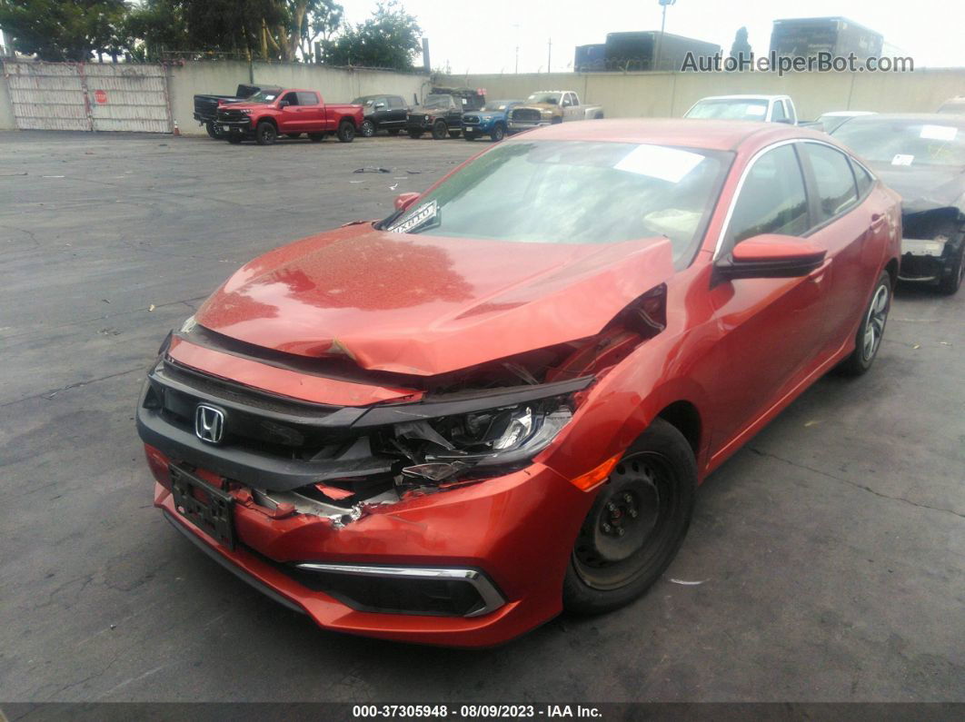 2020 Honda Civic Sedan Lx Red vin: 2HGFC2F63LH550948