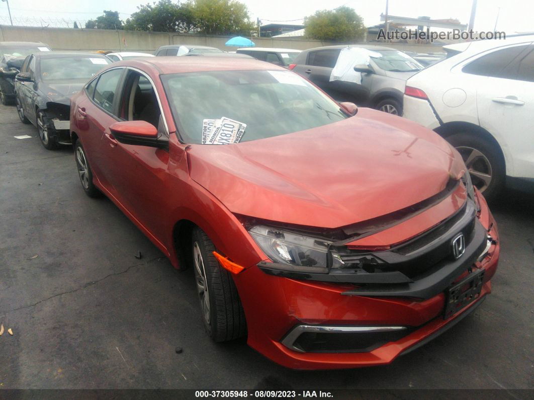 2020 Honda Civic Sedan Lx Red vin: 2HGFC2F63LH550948