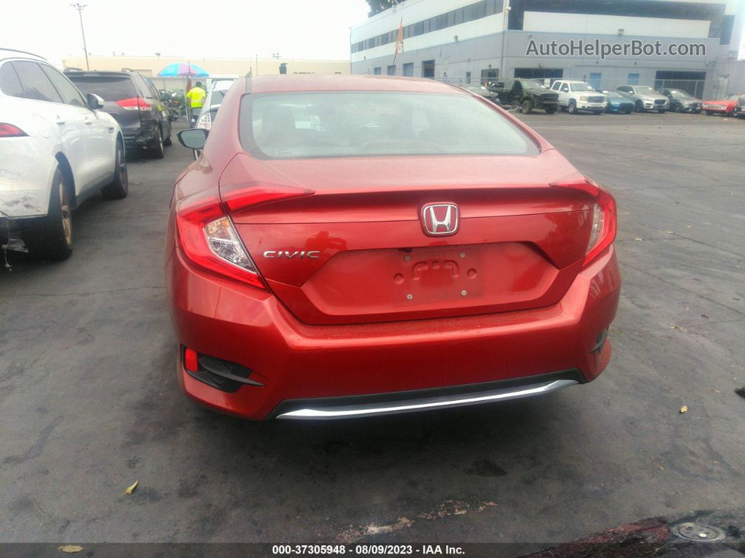 2020 Honda Civic Sedan Lx Red vin: 2HGFC2F63LH550948