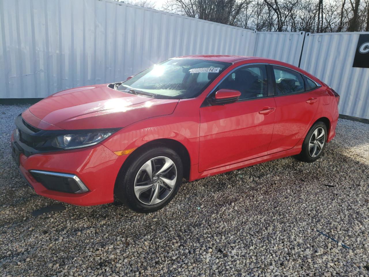 2020 Honda Civic Lx Red vin: 2HGFC2F63LH576269