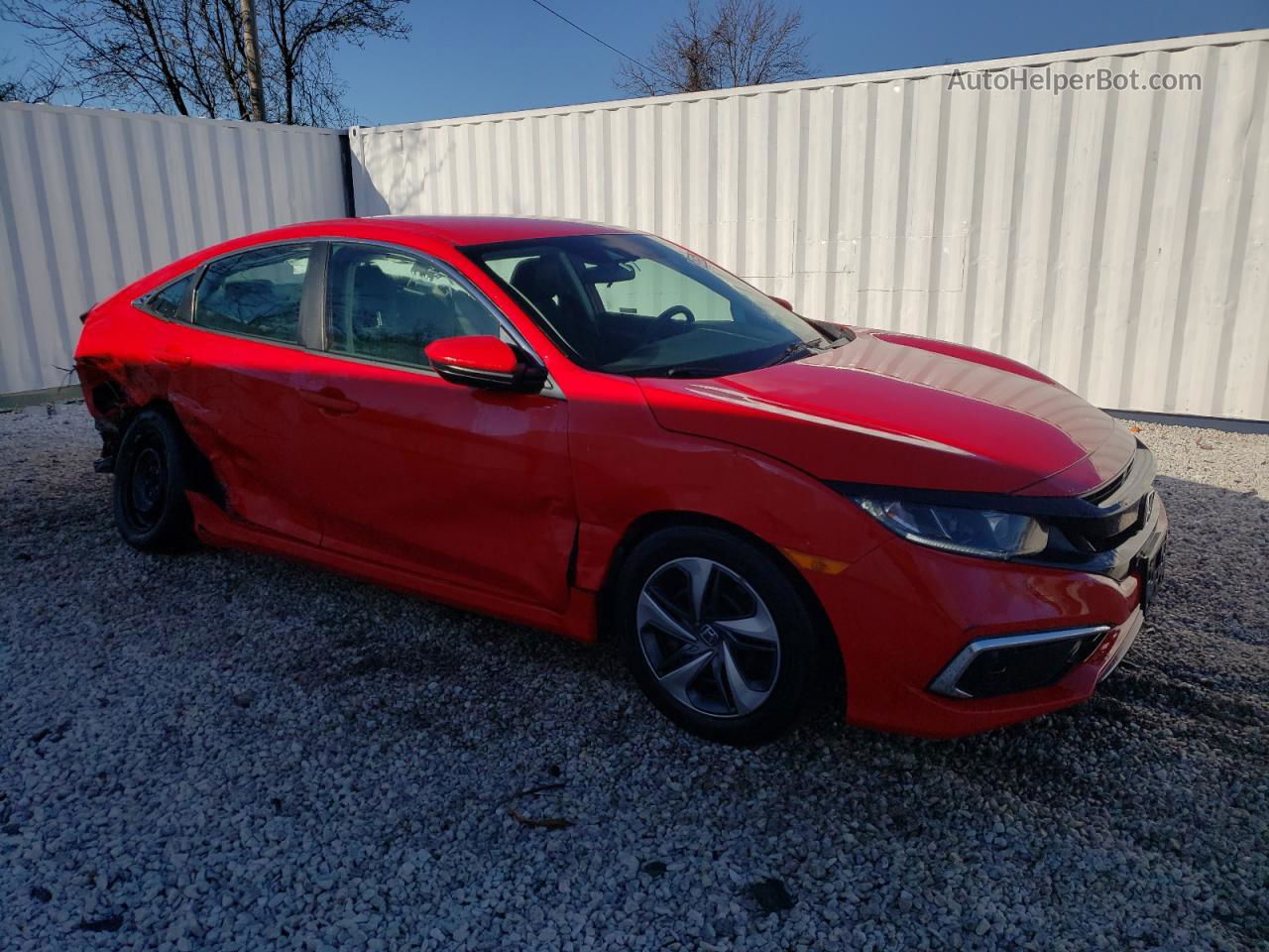 2020 Honda Civic Lx Red vin: 2HGFC2F63LH576269