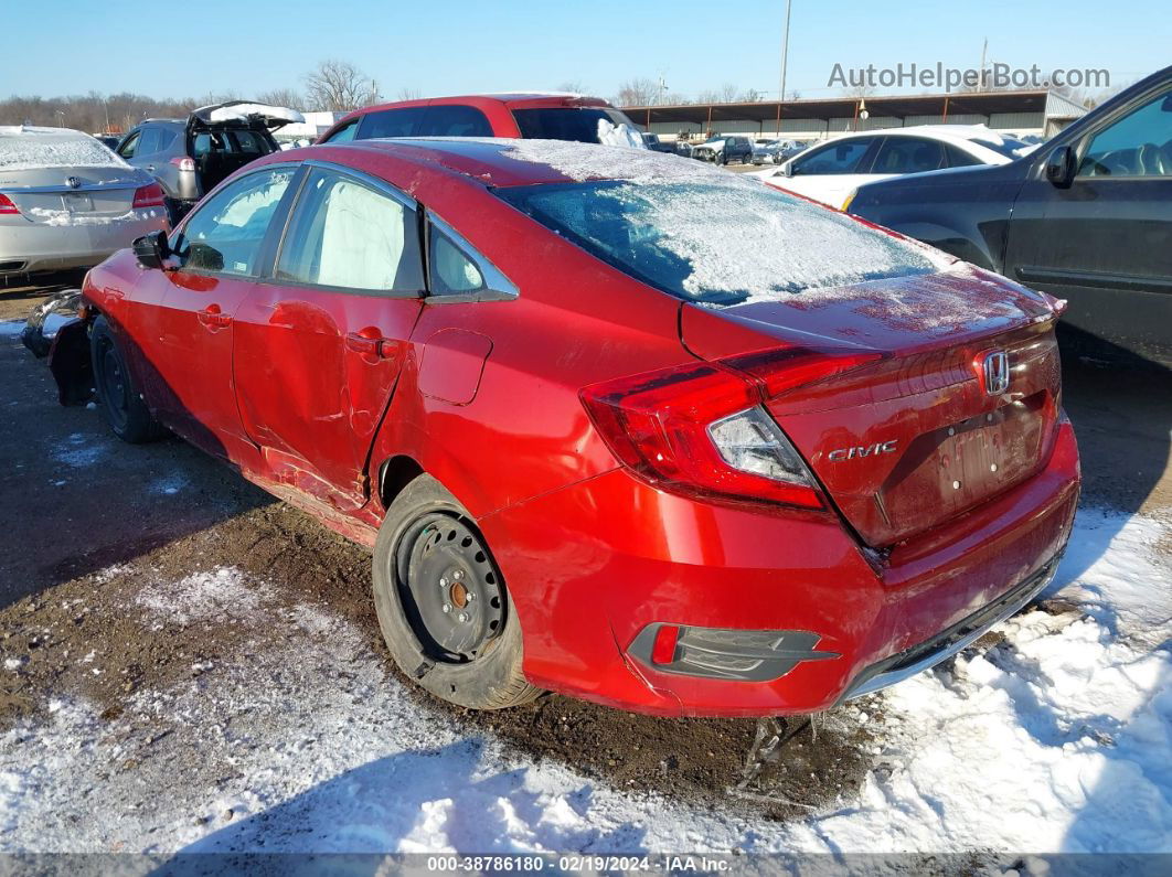 2019 Honda Civic Lx Red vin: 2HGFC2F64KH512143