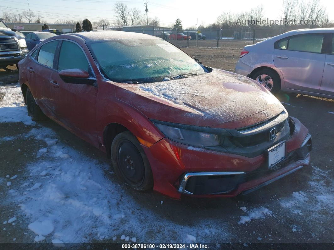 2019 Honda Civic Lx Red vin: 2HGFC2F64KH512143