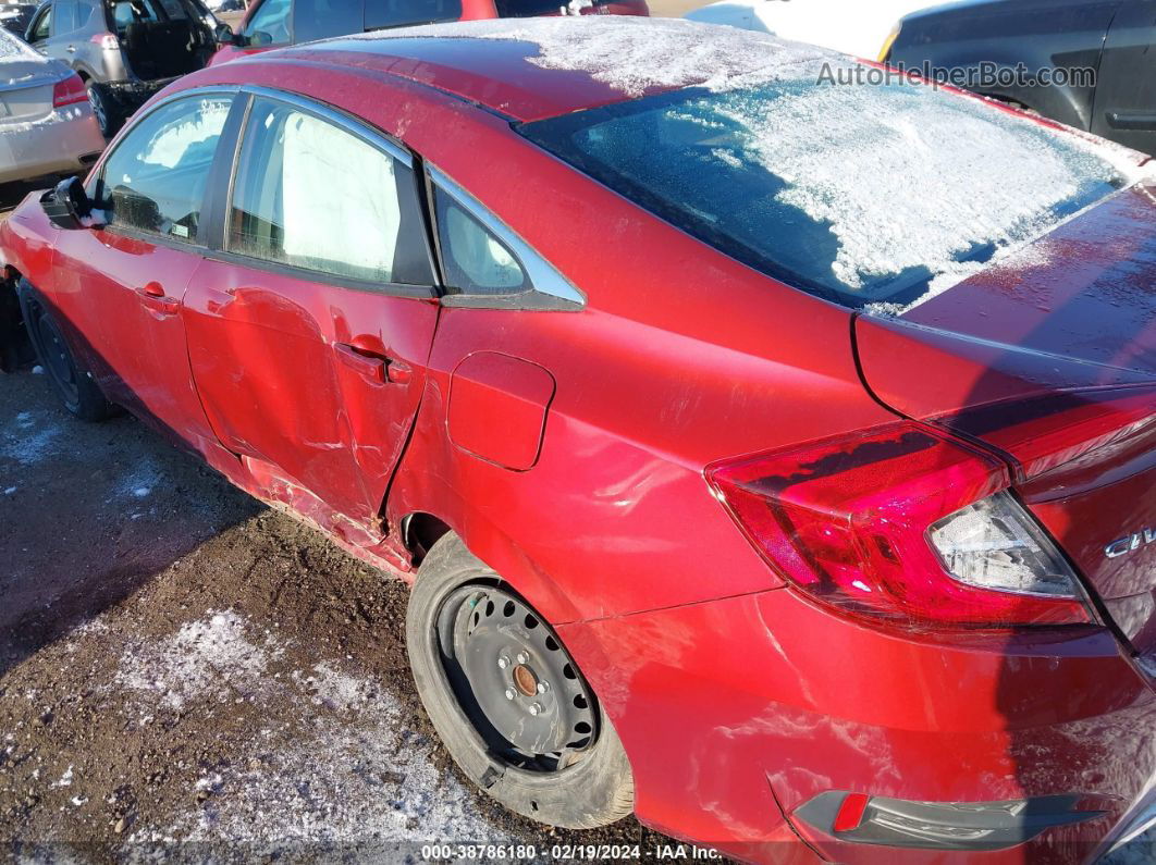 2019 Honda Civic Lx Red vin: 2HGFC2F64KH512143