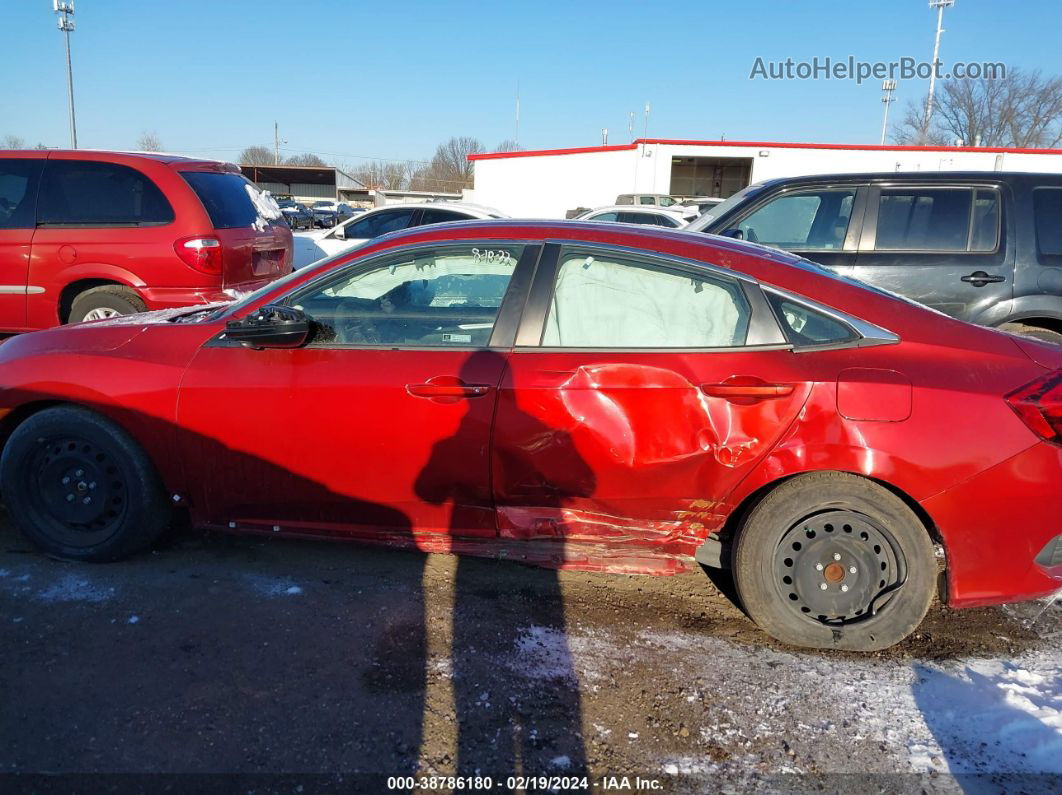 2019 Honda Civic Lx Red vin: 2HGFC2F64KH512143