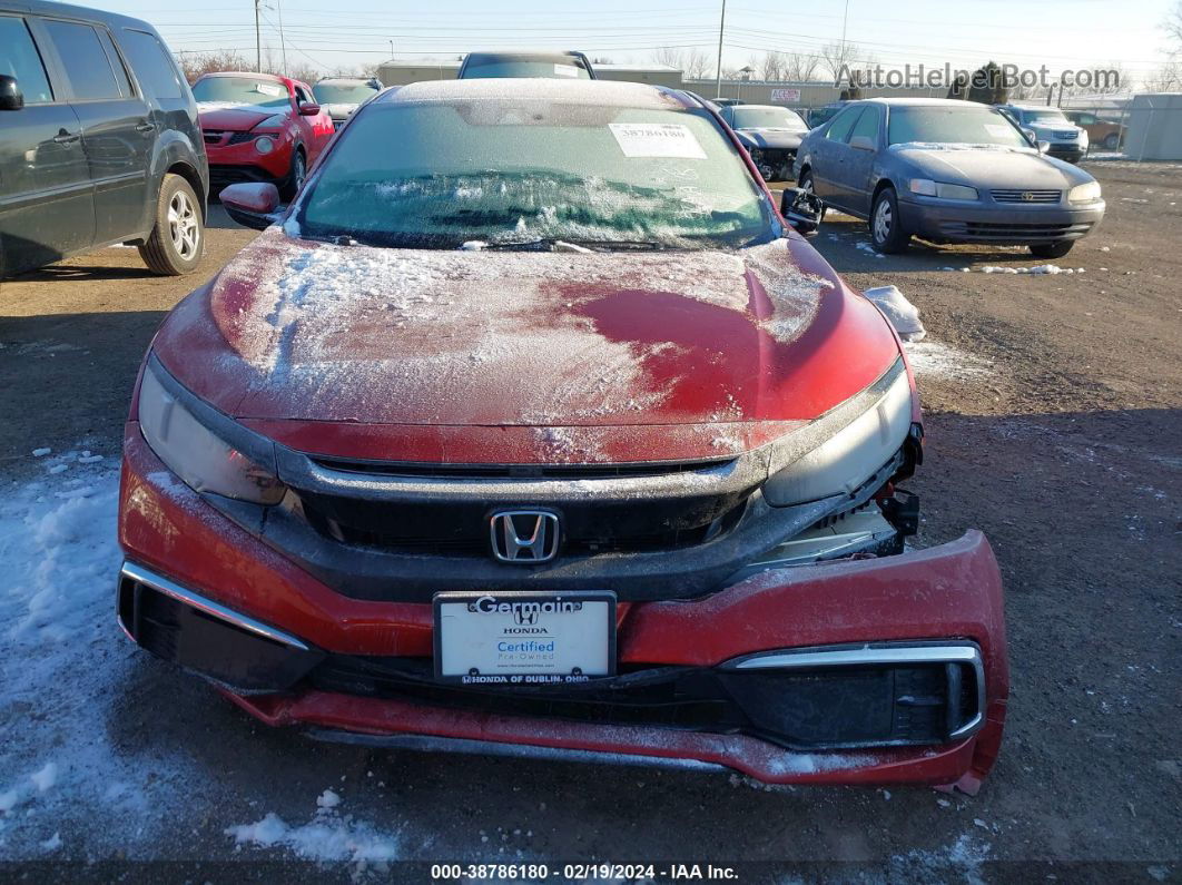 2019 Honda Civic Lx Red vin: 2HGFC2F64KH512143