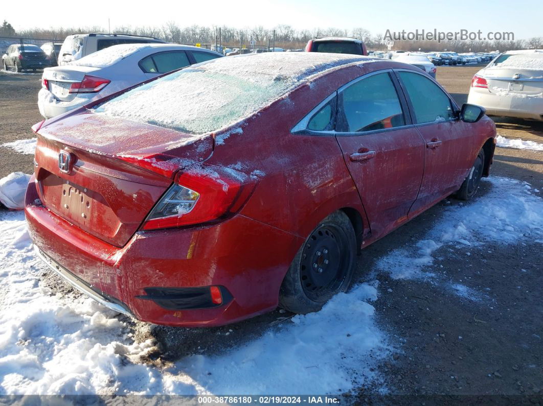 2019 Honda Civic Lx Red vin: 2HGFC2F64KH512143