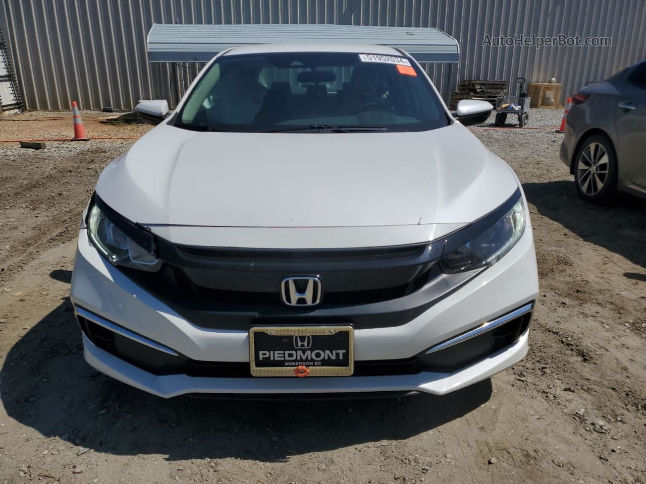 2019 Honda Civic Lx White vin: 2HGFC2F64KH552710