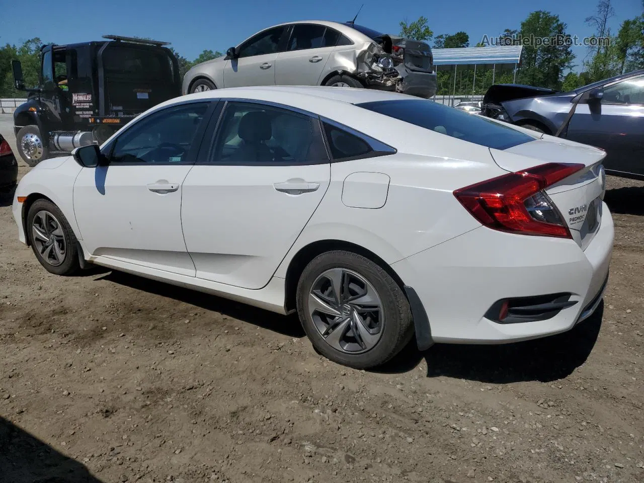 2019 Honda Civic Lx Белый vin: 2HGFC2F64KH552710