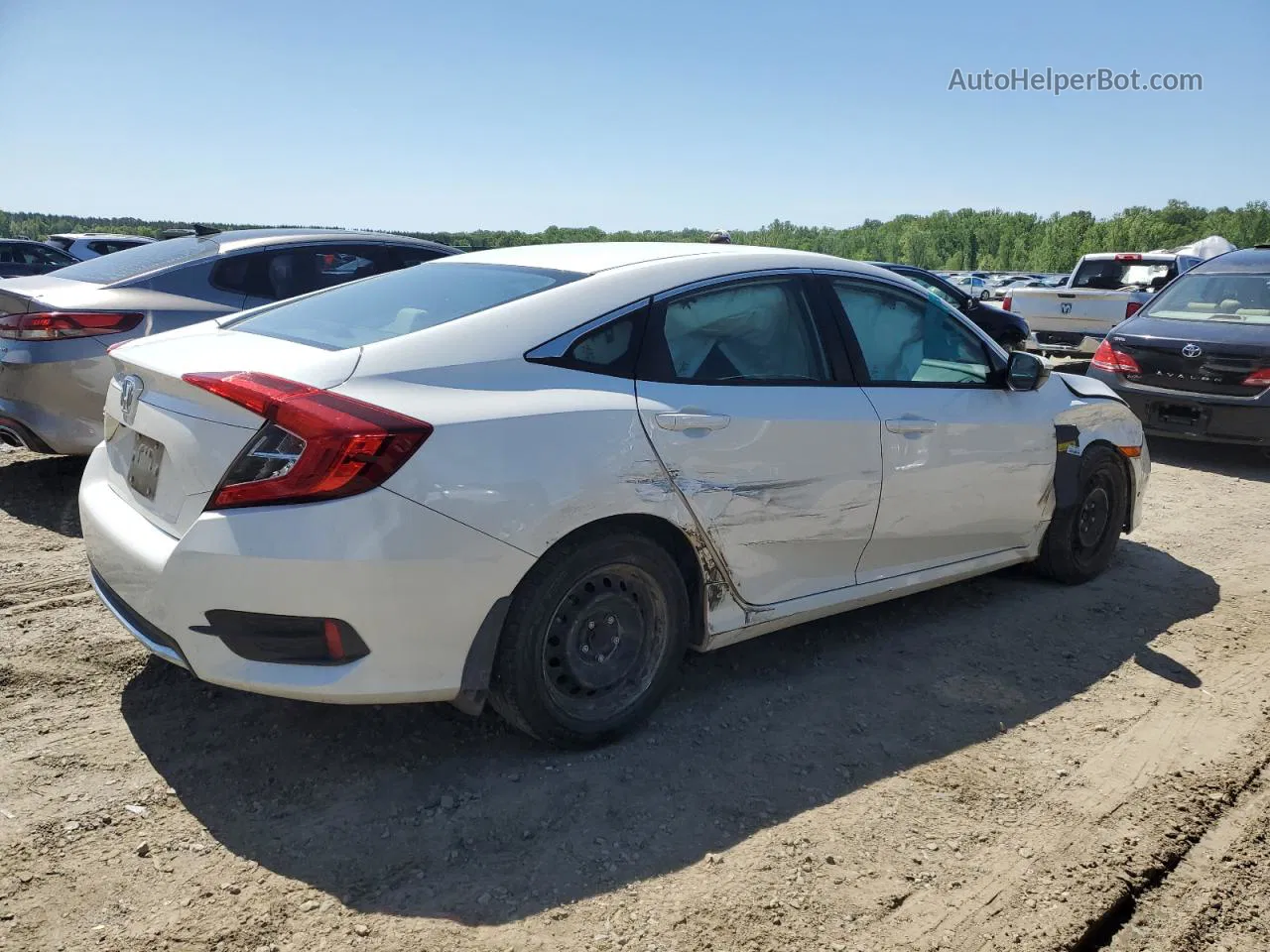 2019 Honda Civic Lx Белый vin: 2HGFC2F64KH552710