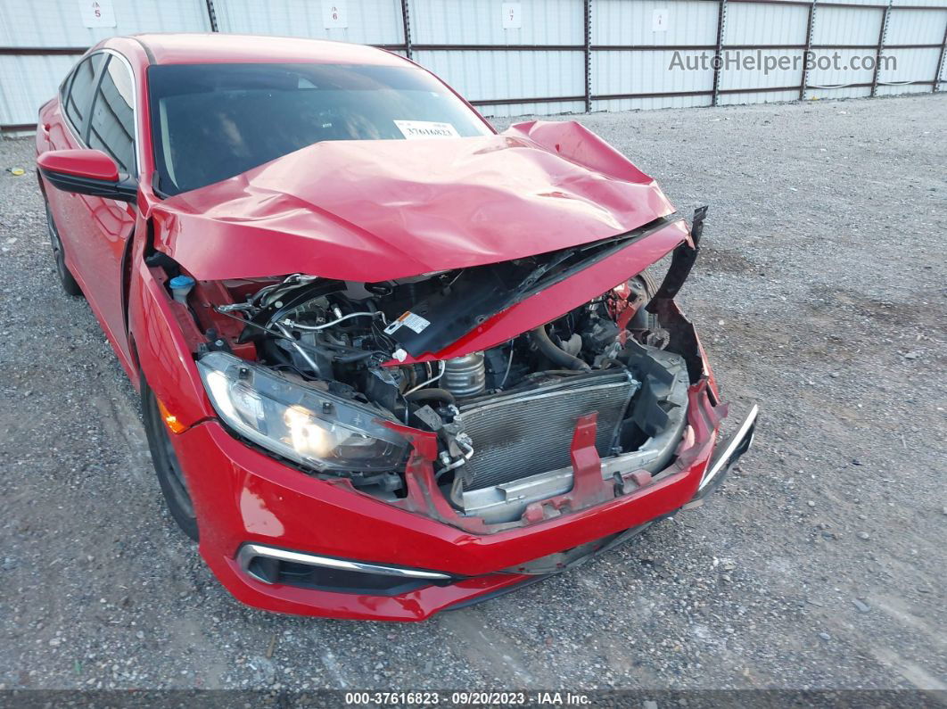 2019 Honda Civic Lx Red vin: 2HGFC2F64KH577588