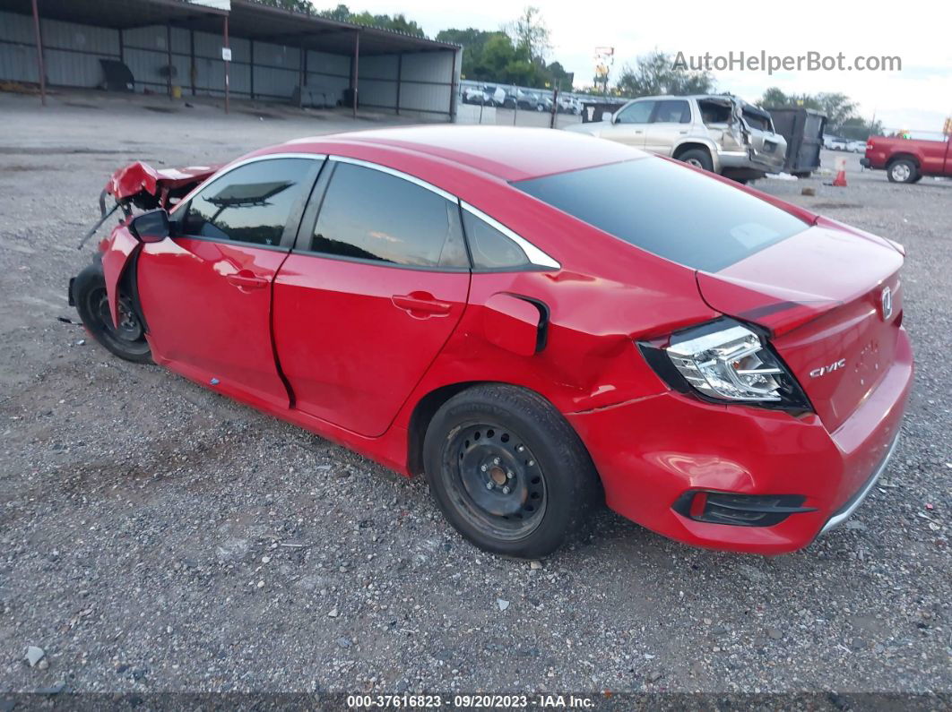 2019 Honda Civic Lx Red vin: 2HGFC2F64KH577588