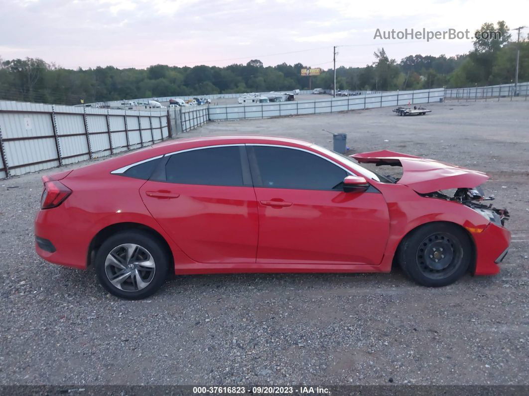 2019 Honda Civic Lx Red vin: 2HGFC2F64KH577588