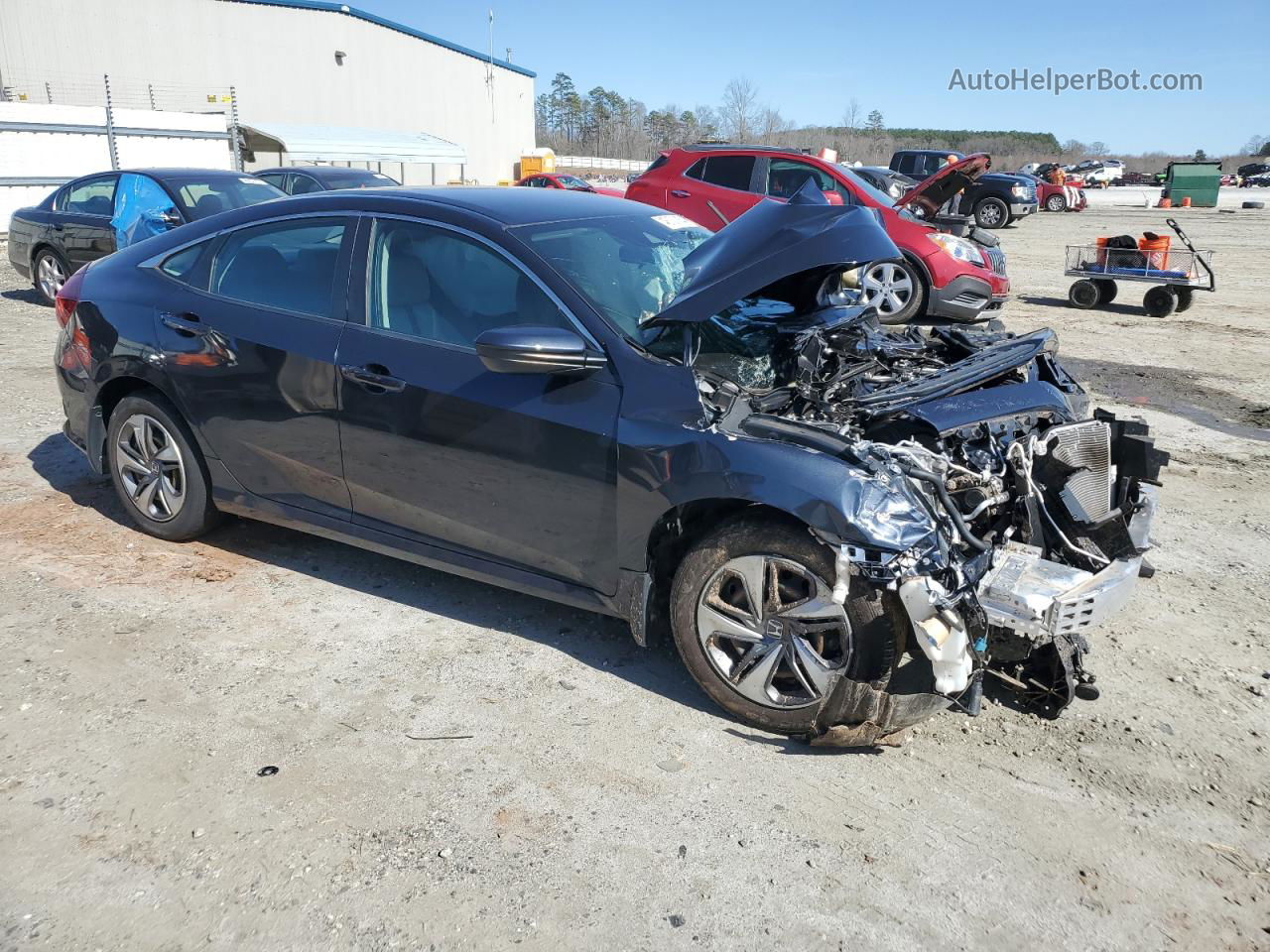 2019 Honda Civic Lx Gray vin: 2HGFC2F64KH583293