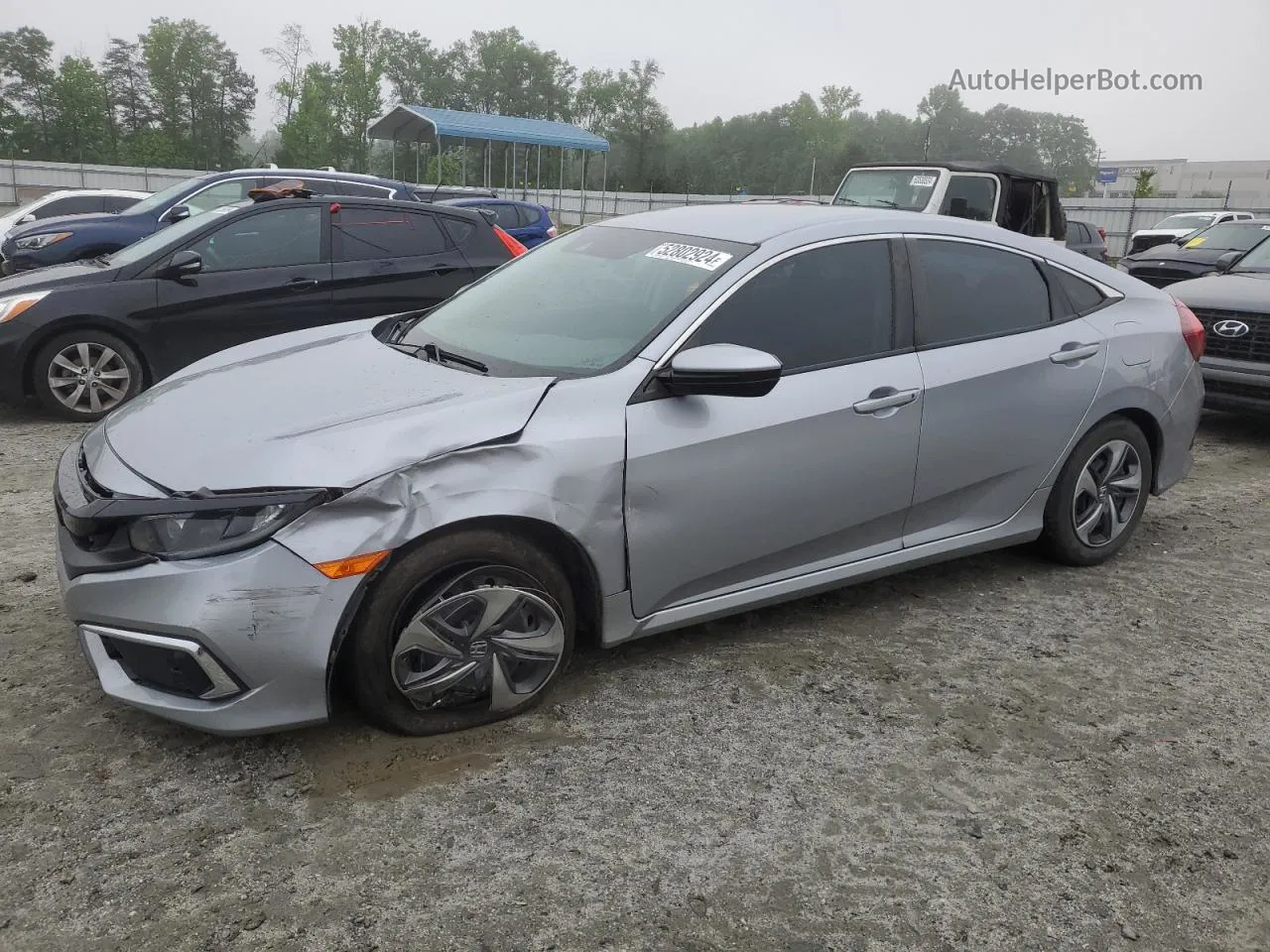 2020 Honda Civic Lx Silver vin: 2HGFC2F64LH502018